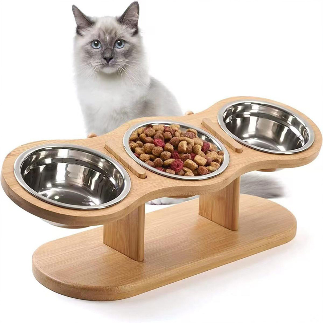 Elevated Food-Grade Stainless Steel Cat Bowls (Vet-Recommended!)