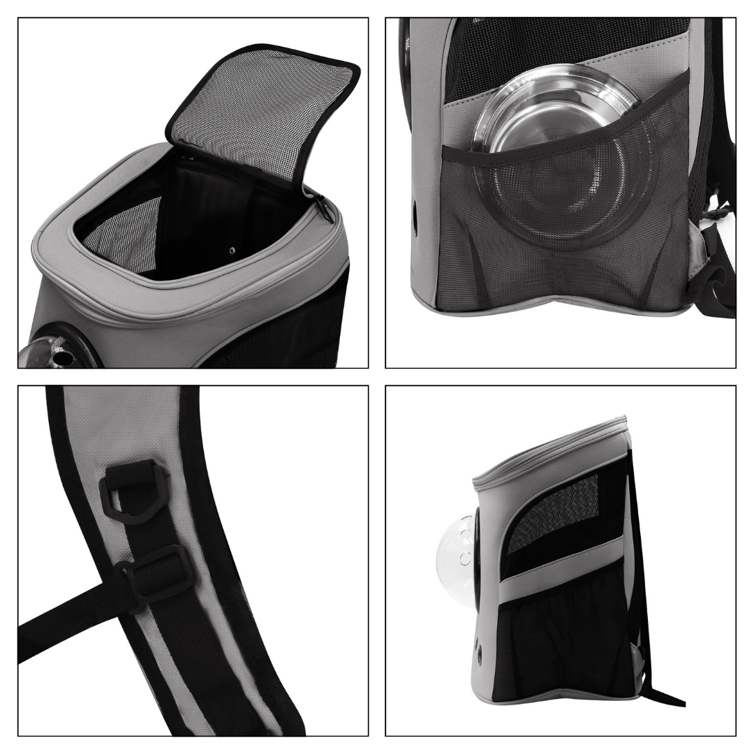NEW Team Cats™ Cat Carrier Backpack For Small & Large Cats With Bubble Window, Breathable Mesh Vent, & Adjustable Straps