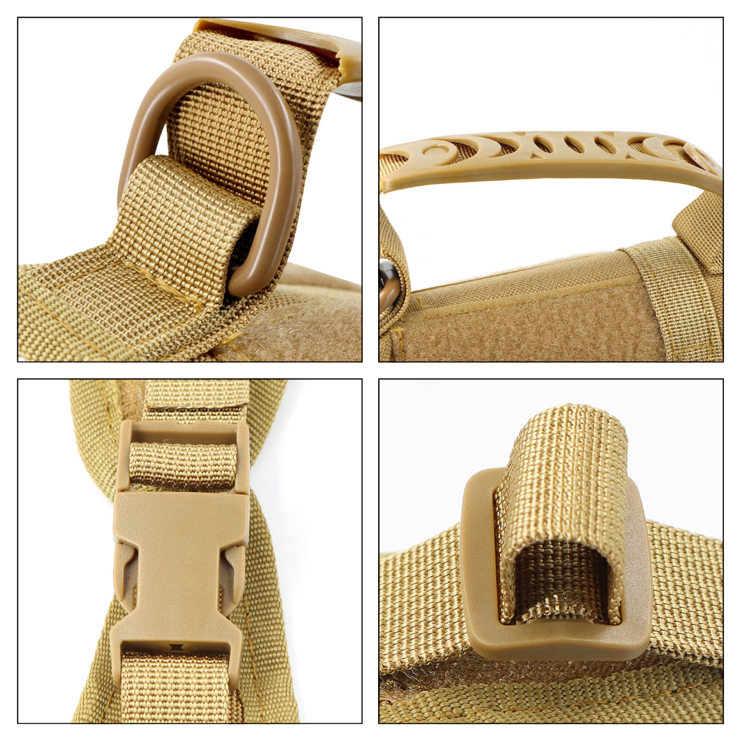 NEW Team Cats™ Adjustable Cat Harness With 4 Quick-Release Buckles, Easy-Grab Top Handle, Hook & Loop Panels, & Adjustable Straps