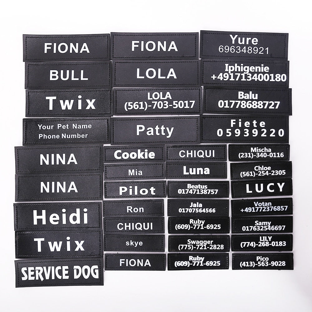 Medium Custom Hook & Loop Patch For Harness (1 Pair - 4.3 in x 1.2 in)