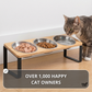 Elevated Food-Grade Feeder Stand With Three Stainless Steel Cat Bowls (Vet-Recommended!)