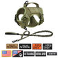 NEW Team Cats™ Adjustable Cat Harness With 2 Quick-Release Buckles, Easy-Grab Top Handle, Hook & Loop Panels, & Adjustable Straps