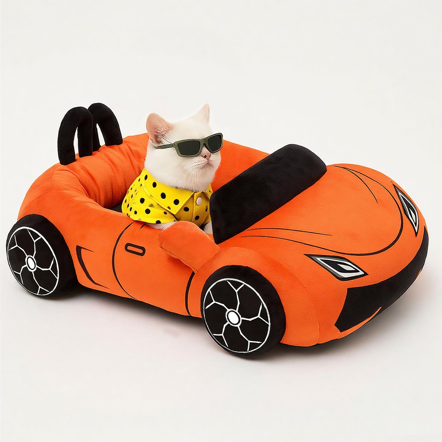 Plush Racecar Cat Bed