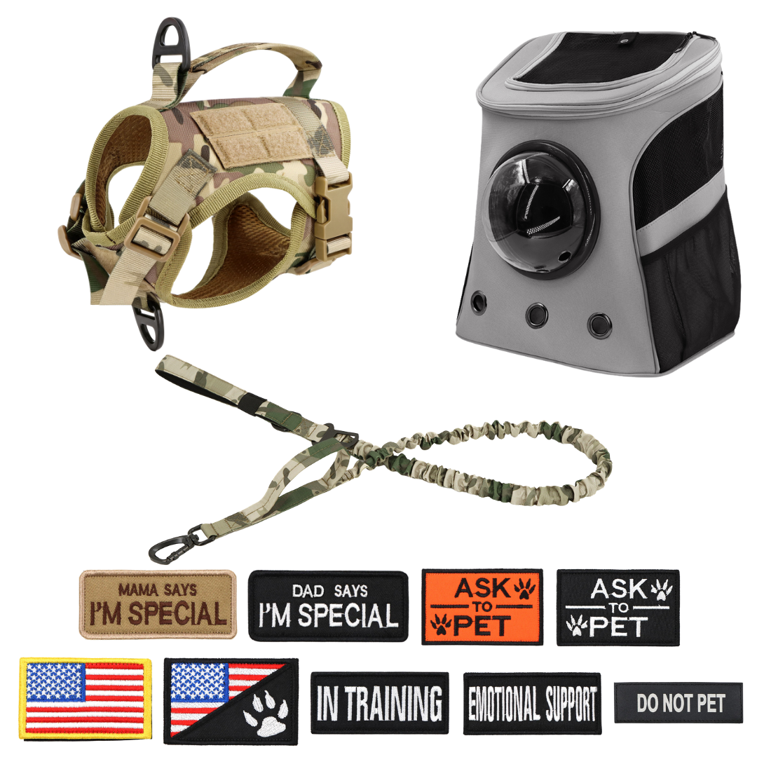 NEW Team Cats™ Adjustable Cat Harness With 2 Quick-Release Buckles, Easy-Grab Top Handle, Hook & Loop Panels, & Adjustable Straps