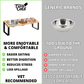 Elevated Food-Grade Feeder Stand With Three Stainless Steel Cat Bowls (Vet-Recommended!)