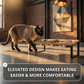 Elevated Food-Grade Feeder Stand With Three Stainless Steel Cat Bowls (Vet-Recommended!)