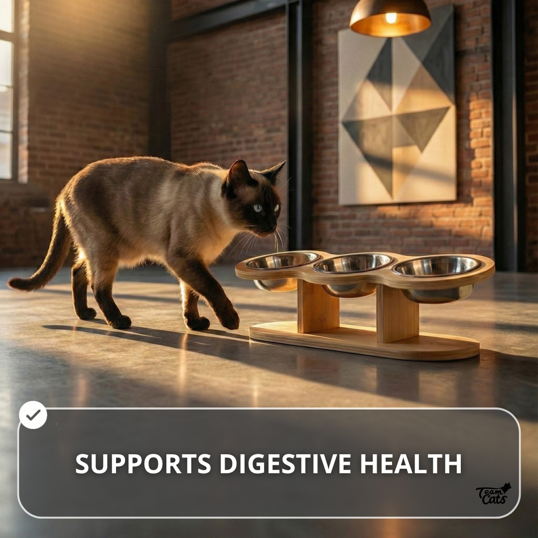 Elevated Food-Grade Feeder Stand With Stainless Steel Cat Bowls (Vet-Recommended!)