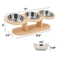 Elevated Food-Grade Feeder Stand With Stainless Steel Cat Bowls (Vet-Recommended!)