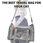 NEW Team Cats™ Cat Safety Carrier Bag For Small & Large Cats With Airline Compliant Sizing, Breathable Mesh Vents, & Adjustable Shoulder Strap