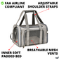 NEW Team Cats™ Cat Safety Carrier Bag For Small & Large Cats With Airline Compliant Sizing, Breathable Mesh Vents, & Adjustable Shoulder Strap