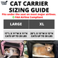 NEW Team Cats™ Cat Safety Carrier Bag For Small & Large Cats With Airline Compliant Sizing, Breathable Mesh Vents, & Adjustable Shoulder Strap