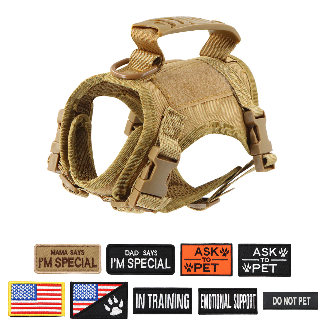 NEW Team Cats™ Adjustable Cat Harness With 4 Quick-Release Buckles, Easy-Grab Top Handle, Hook & Loop Panels, & Adjustable Straps