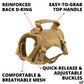 NEW Team Cats™ Adjustable Cat Harness With 4 Quick-Release Buckles, Easy-Grab Top Handle, Hook & Loop Panels, & Adjustable Straps