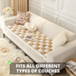 NEW 2-in-1 Furniture Protector & Cat Bed Couch Cover with Thick Orthopedic Padding, Non-Slip Grip, Scratch-Resistant Surface & Machine-Washable Fabric