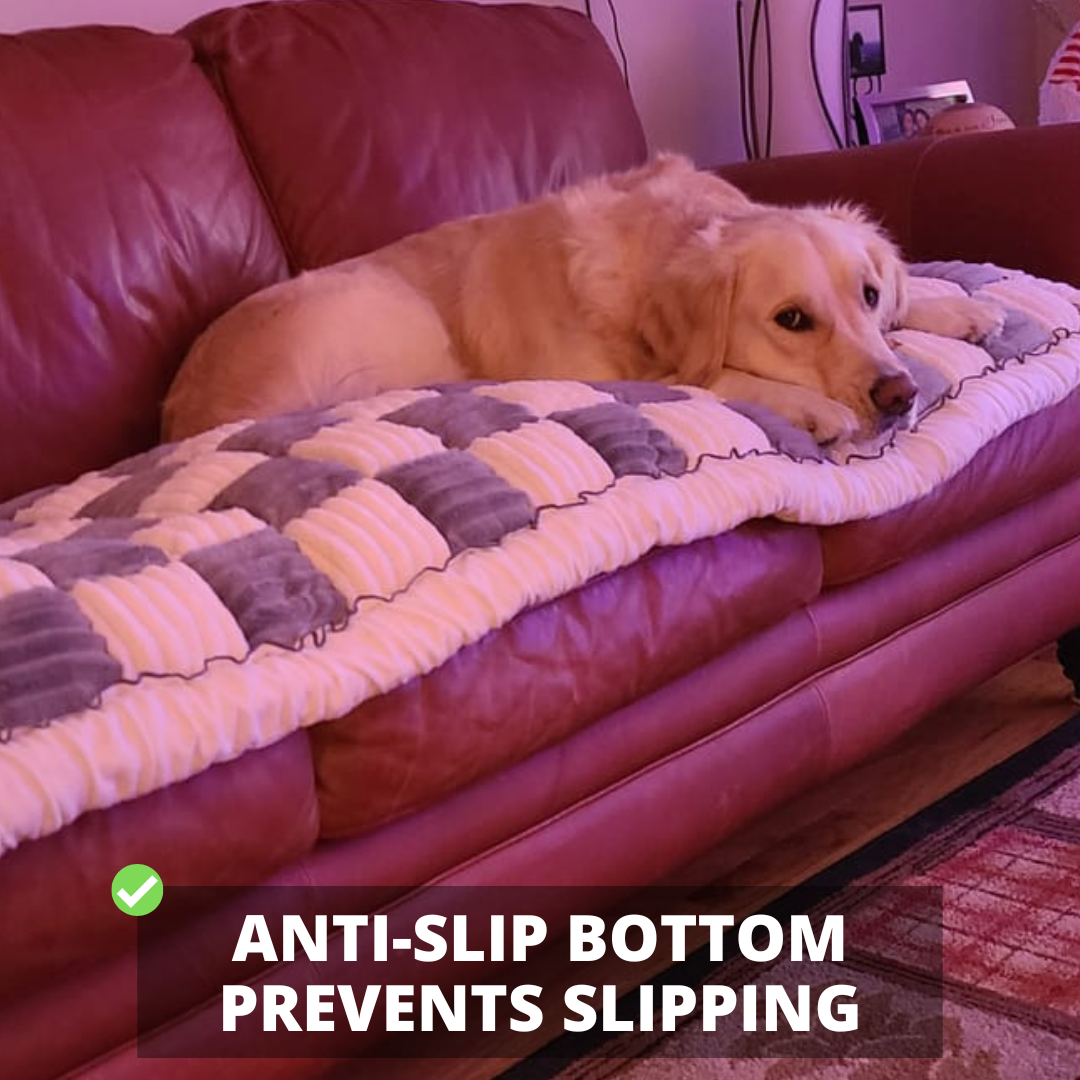 NEW 2-in-1 Furniture Protector & Cat Bed Couch Cover with Thick Orthopedic Padding, Non-Slip Grip, Scratch-Resistant Surface & Machine-Washable Fabric