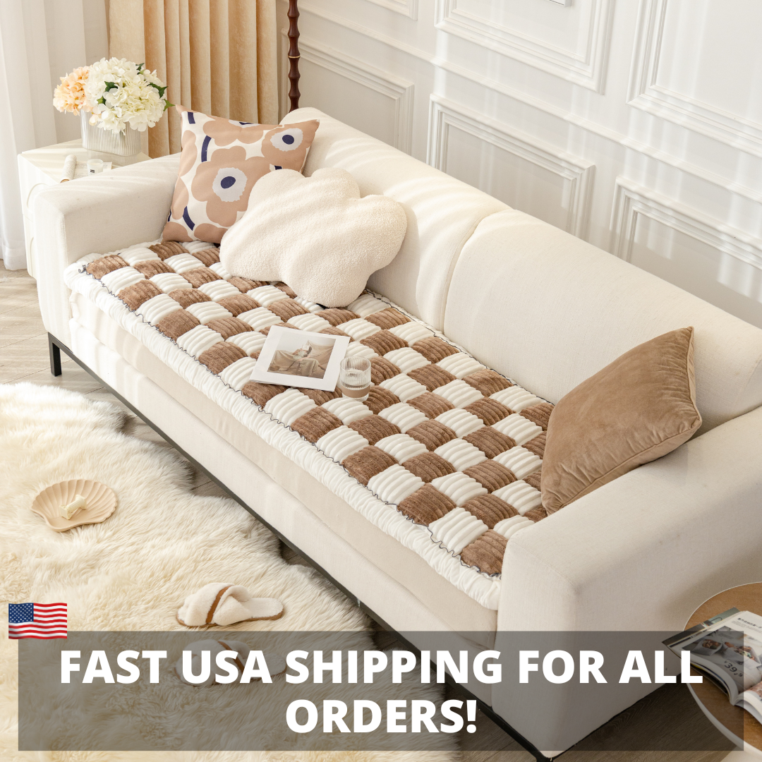NEW 2-in-1 Furniture Protector & Cat Bed Couch Cover with Thick Orthopedic Padding, Non-Slip Grip, Scratch-Resistant Surface & Machine-Washable Fabric
