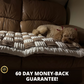 NEW 2-in-1 Furniture Protector & Cat Bed Couch Cover with Thick Orthopedic Padding, Non-Slip Grip, Scratch-Resistant Surface & Machine-Washable Fabric